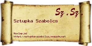 Sztupka Szabolcs névjegykártya